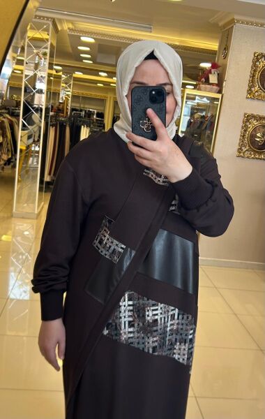 PATCHWORK DTY. REGLAN KOL ELBİSE /DEFRİNA 41129