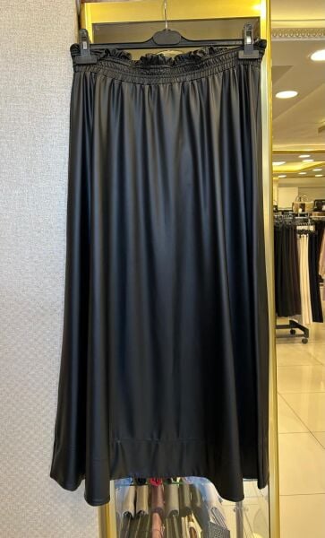 BELİ LASTİKLİ KİLOŞ DERİ ETEK /NURCAN ÇETİN