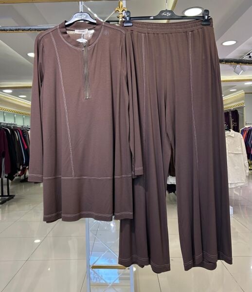 TUNİĞİ FERMUAR DTY. DİKİŞLİ BAMBU KUMAŞ TAKIM /NURCAN ÇETİN 10449