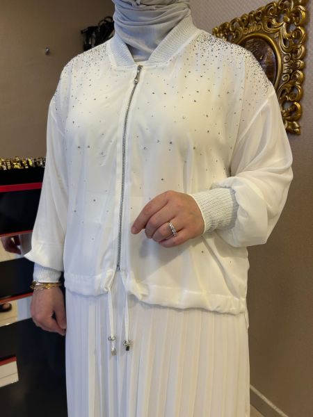 TAŞ İŞLEMELİ ŞİFON KUMAŞ 3'LÜ TAKIM/MÜSEMMA