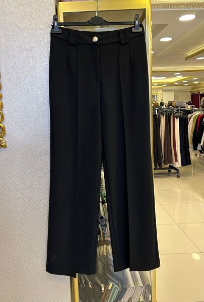5673 ÇIMALI VE LİKRALI PANTOLON/ SENTEZ