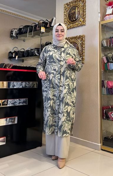 DESENLİ UZUN GÖMLEK TUNİK/SEÇİL