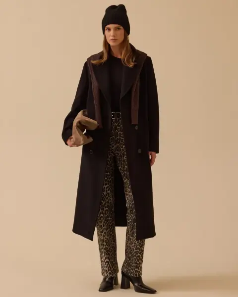 ÇİFT DÜĞMELİ UZUN KAŞE KABAN /SEÇİL