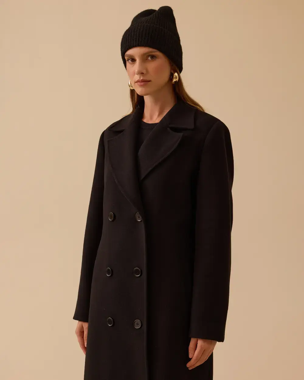 ÇİFT DÜĞMELİ UZUN KAŞE KABAN /SEÇİL