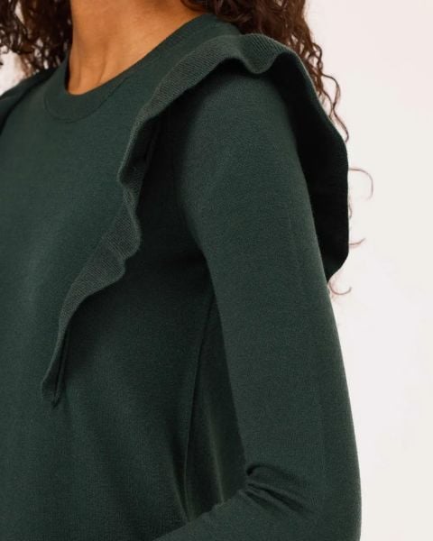 FIRFIR DETAYLI TRİKO ELBİSE/SEÇİL