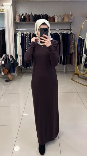 FIRFIR DETAYLI TRİKO ELBİSE/SEÇİL