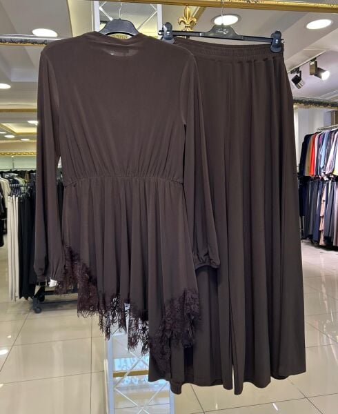 TUNİĞİ DANTEL DETAYLI SANDY KUMAŞ TAKIM/ NURCAN ÇETİN 26561