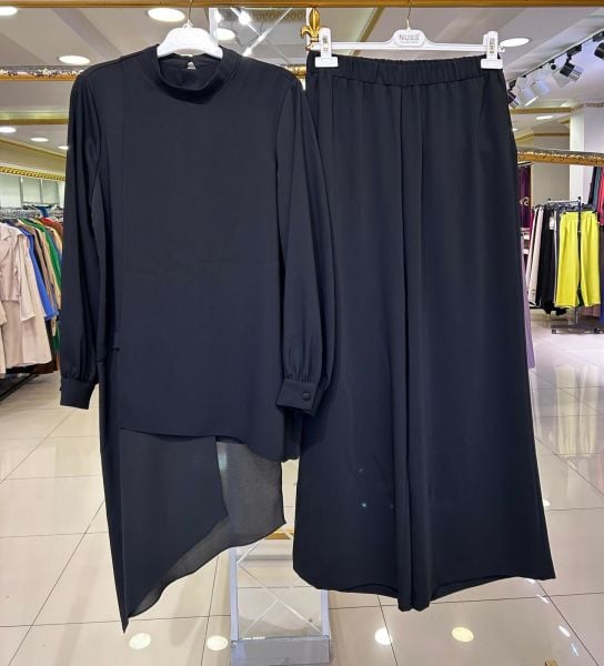 ŞİFON DETAYLI PANTOLONLU TAKIM/NUSS