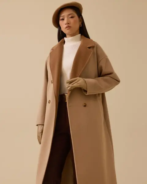 ÇİFT RENKLİ KRUVAZE KAŞE KABAN /SEÇİL