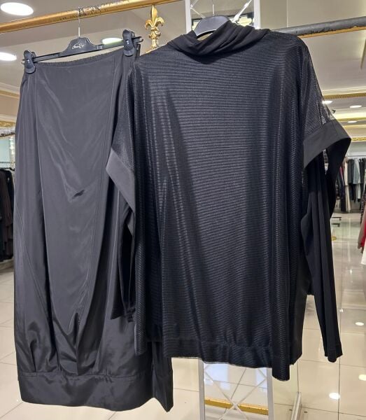 FİLE PANÇOLU PARAŞÜT KUMAŞ ETEKLİ 3'LÜ TAKIM /NURCAN ÇETİN 