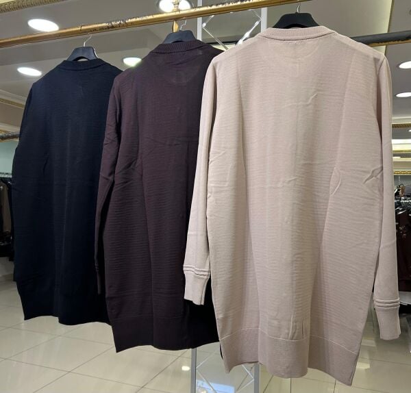 ÖNÜ KENDİNDEN ÇİZGİLİ MERSERİZE HIRKA /NUSS 605
