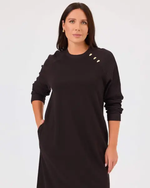 B. BEDEN AKSESURLI CEP DETAYLI ELBİSE /SEÇİL