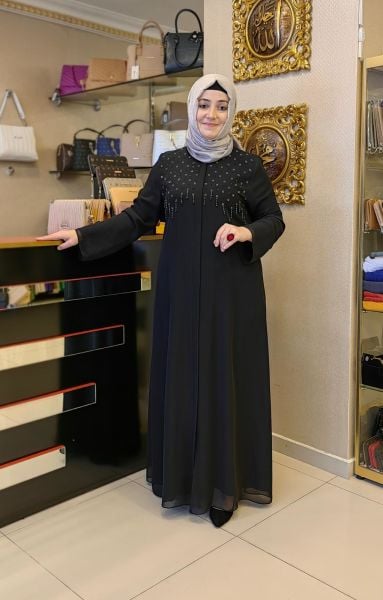 ÜZERİ TAŞ DTY. ŞİFONLU FERACE/QEFFA