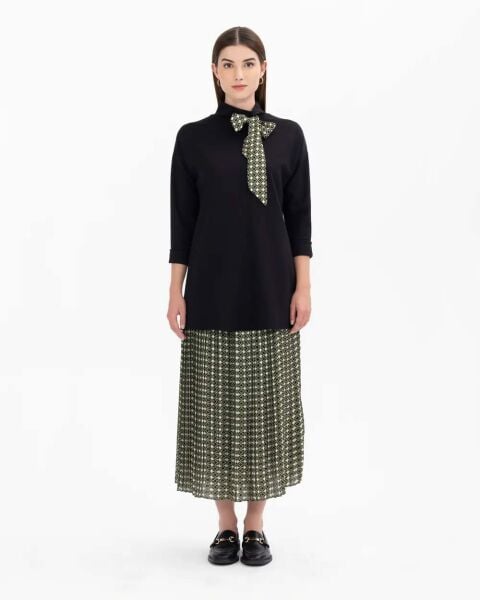 GEOMETRİK DESENLİ PİLİSE ETEK/SEÇİL