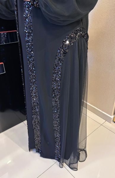 PUL İŞLEMELİ TÜL DTY. ABAYA TAKIM/NURCAN ÇETİN