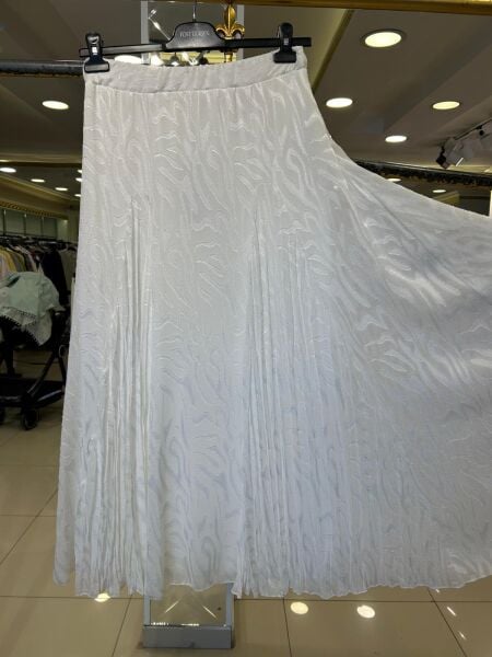 KENDİNDEN DESENLİ PİLİSE DTY. ŞİFON ETEK/FUAT GÜRŞEN