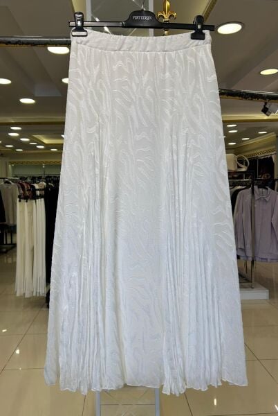 KENDİNDEN DESENLİ PİLİSE DTY. ŞİFON ETEK/FUAT GÜRŞEN