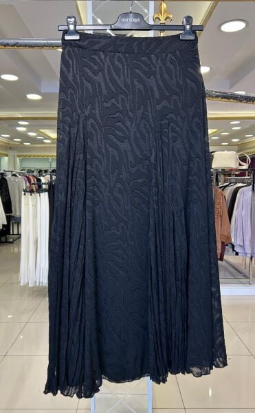 KENDİNDEN DESENLİ PİLİSE DTY. ŞİFON ETEK/FUAT GÜRŞEN