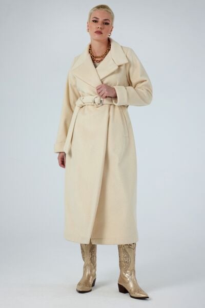 NURCAN ÇETİN KAŞE KABAN KREM/SİYAH