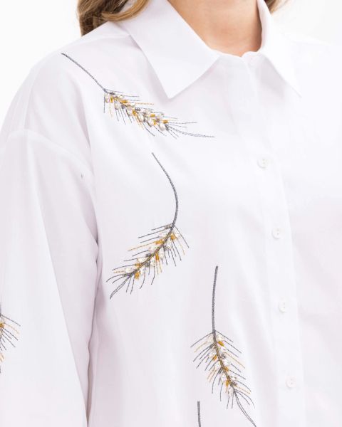 TAŞLI DÜŞÜK KOL GÖMLEK