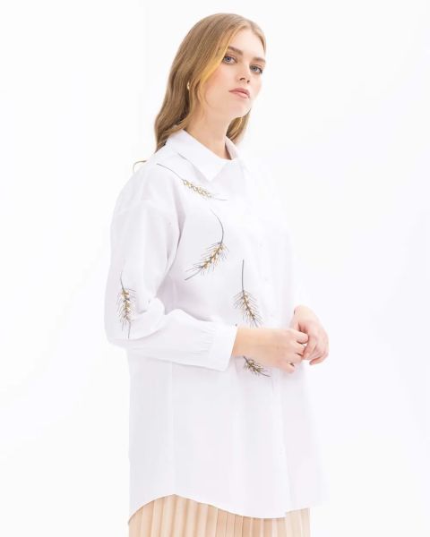 TAŞLI DÜŞÜK KOL GÖMLEK