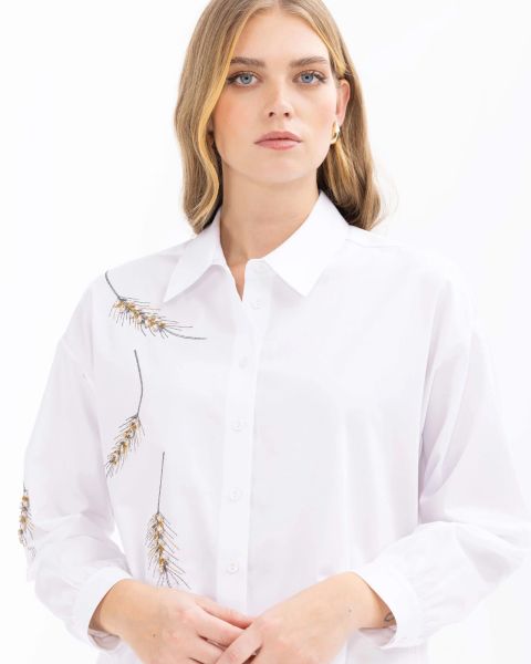 TAŞLI DÜŞÜK KOL GÖMLEK