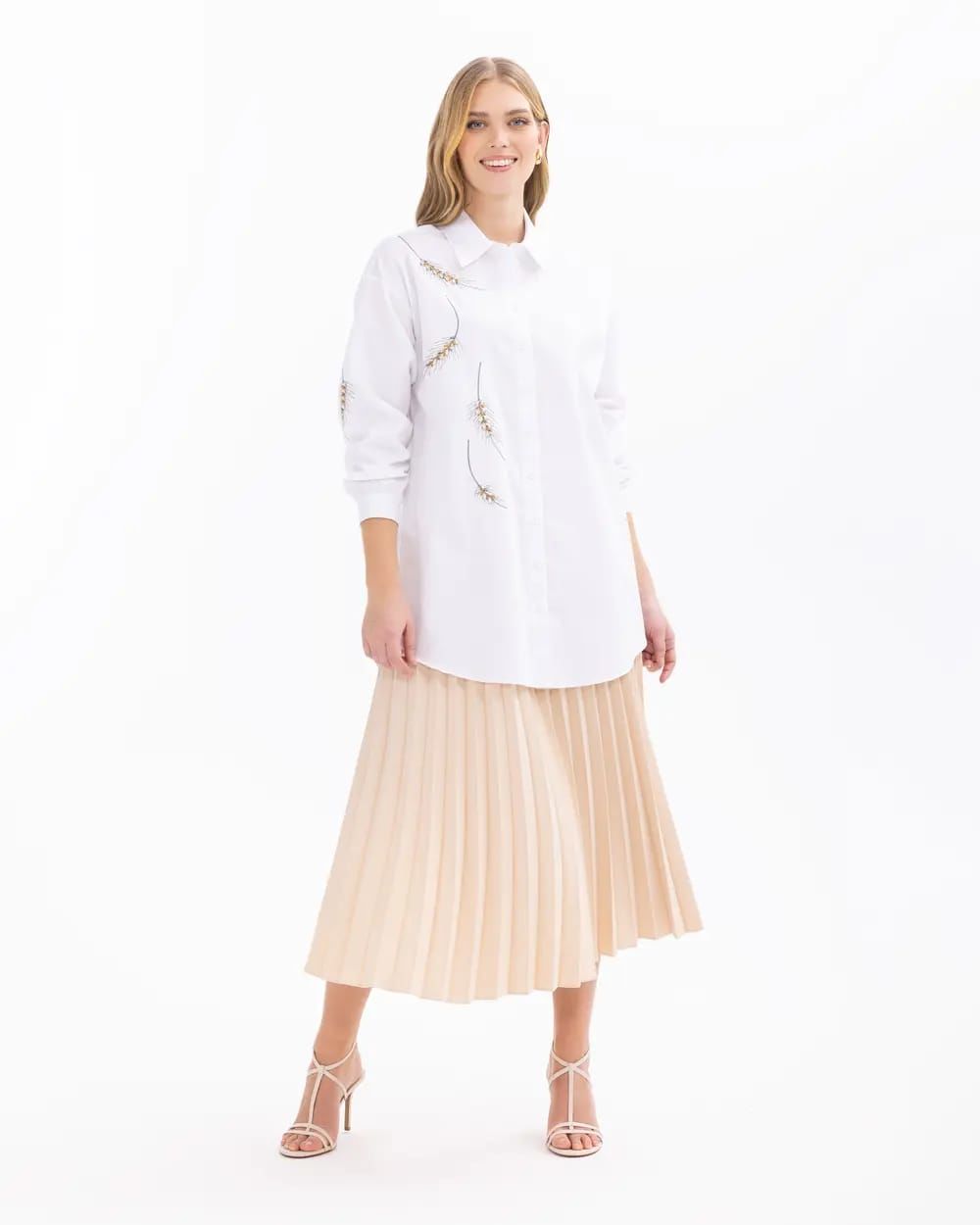 TAŞLI DÜŞÜK KOL GÖMLEK