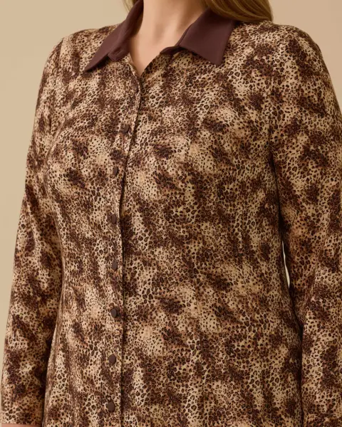  B.BEDEN DESENLİ VİSKOZ ELBİSE /SEÇİL