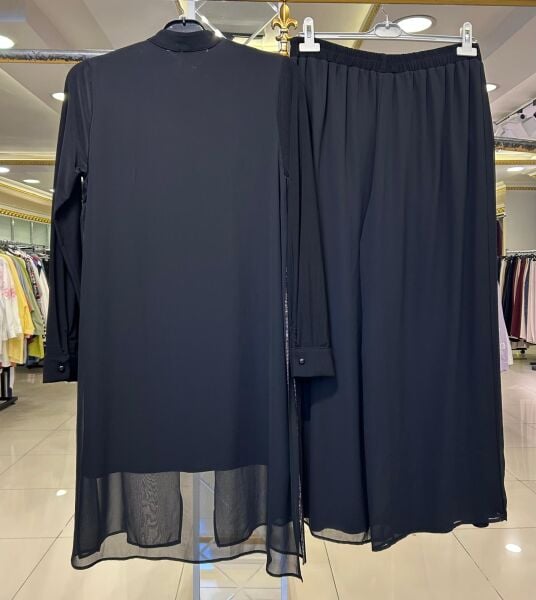 TAŞ İŞLEMELİ ABİYE ŞİFON TAKIM /BELGİN