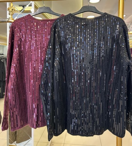 TAMAMI PUL İŞLEMELİ ÇITÇIT KAPAMA YÜNLÜ CEKET/GHISA