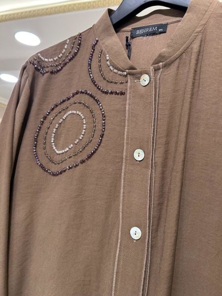 TAŞ İŞLEMELİ TENSEL KUMAŞ ETEKLİ TAKIM/BEHREM