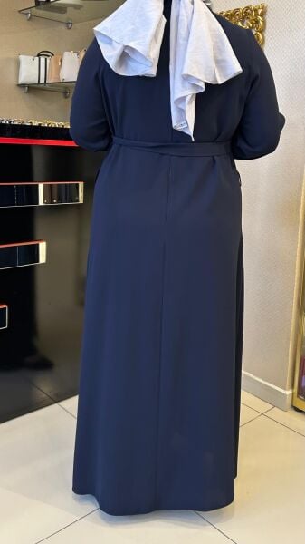 PARÇALI TAŞ DTY. KREP KUMAŞ ELBİSE/ BELGİN