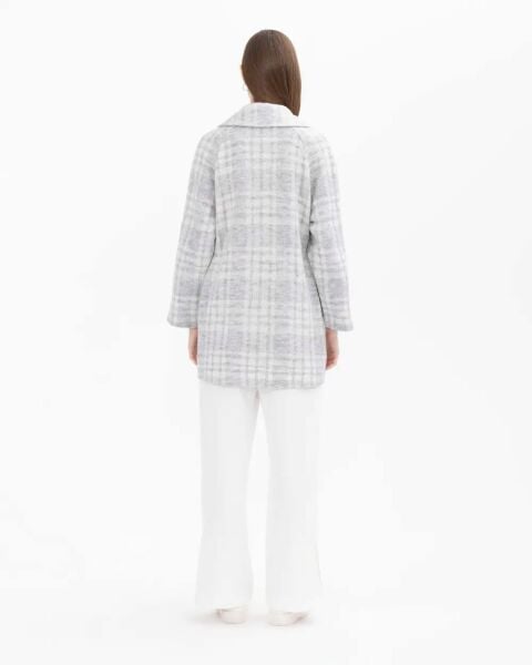 EKOSE DESENLİ KRUVAZE DESENLİ CEKET