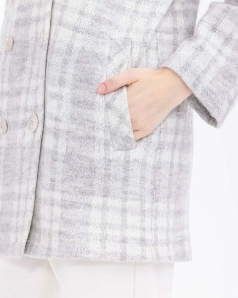 EKOSE DESENLİ KRUVAZE DESENLİ CEKET