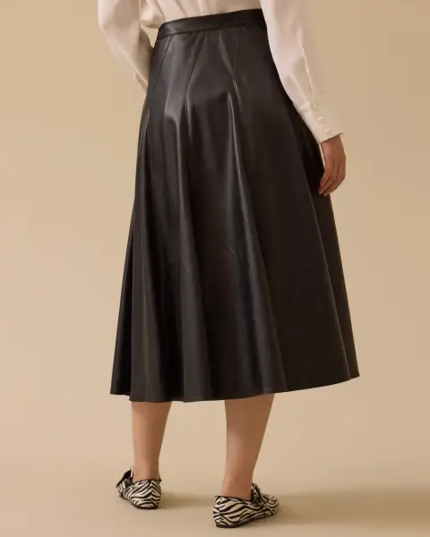 SUNİ DERİ KLOŞ ETEK /SEÇİL