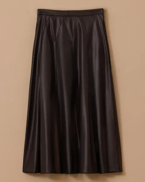 SUNİ DERİ KLOŞ ETEK /SEÇİL