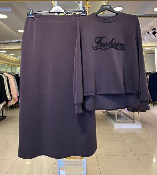 BLUZU İŞLEMELİ ETEKLİ MODAL TAKIM/ FUAT GÜRŞEN 6215