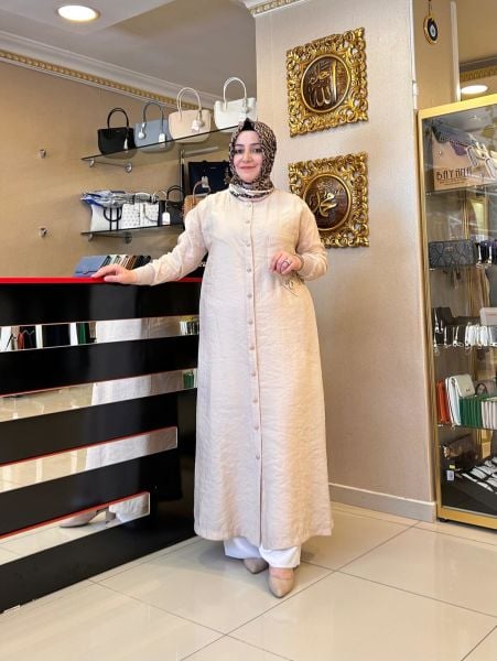 BOMBER YAKA CEBİ İŞLEMELİ HIRKA / TIĞTRİKO