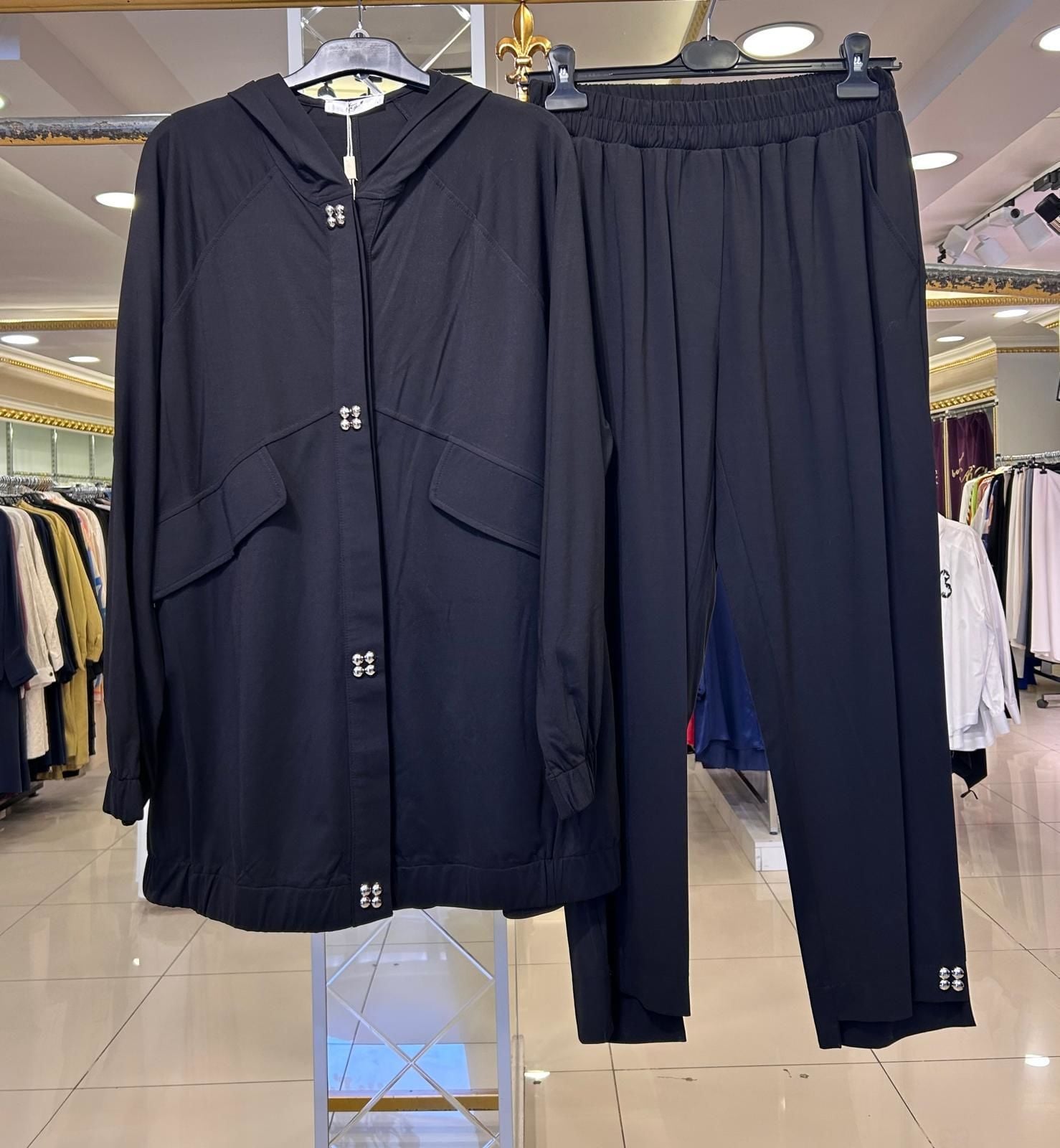 DROP DÜĞME DETAYLI PANTOLONLU TAKIM/ TIĞTRİKO