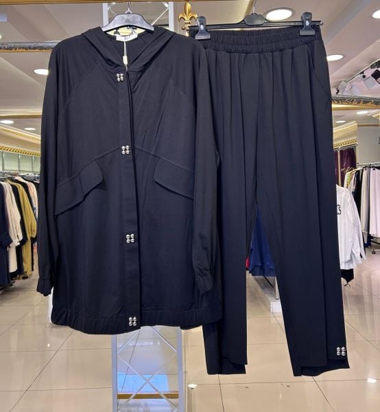DROP DÜĞME DETAYLI PANTOLONLU TAKIM/ TIĞTRİKO