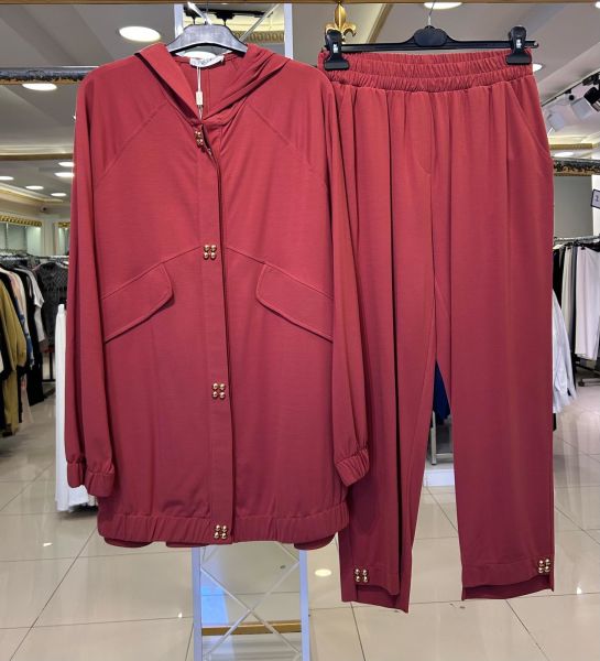 DROP DÜĞME DETAYLI PANTOLONLU TAKIM/ TIĞTRİKO