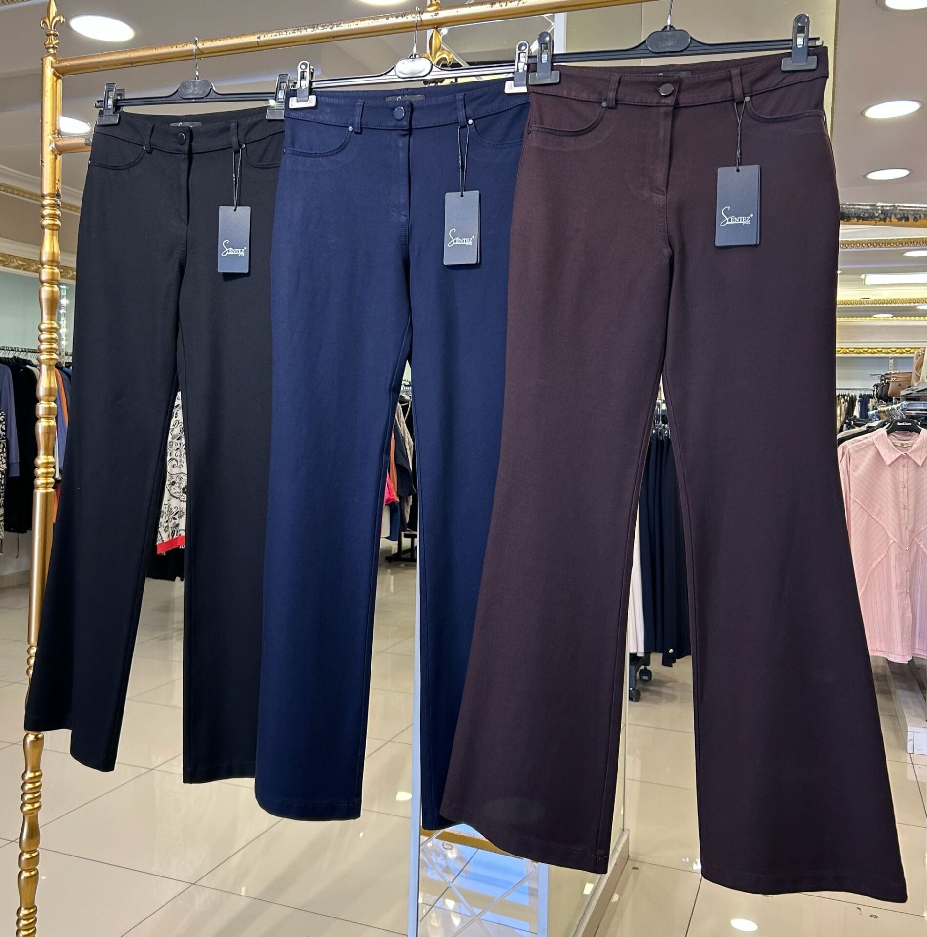 KANVAS İSPANYOL PAÇA PANTOLON /SENTEZ