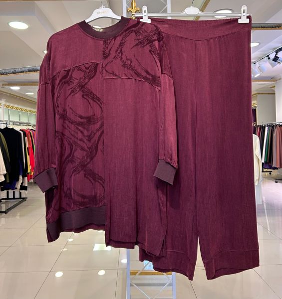 İPEK CUPRA PANTOLONLU İKLİM TAKIM/MÜSEMMA