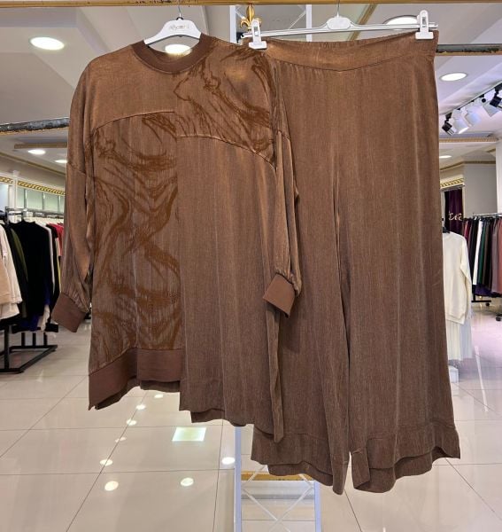 İPEK CUPRA PANTOLONLU İKLİM TAKIM/MÜSEMMA