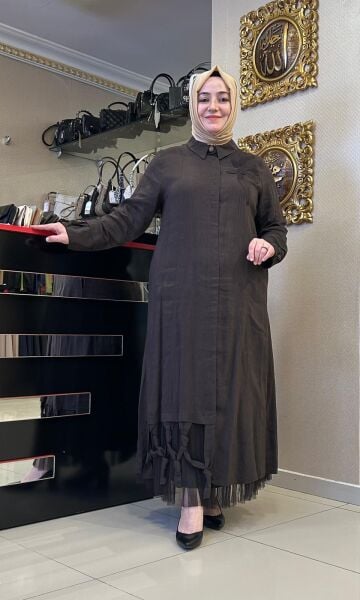 ETEĞİ TÜL DTY. GÖĞSÜ NAKIŞLI ELBİSE/ LISSMORE