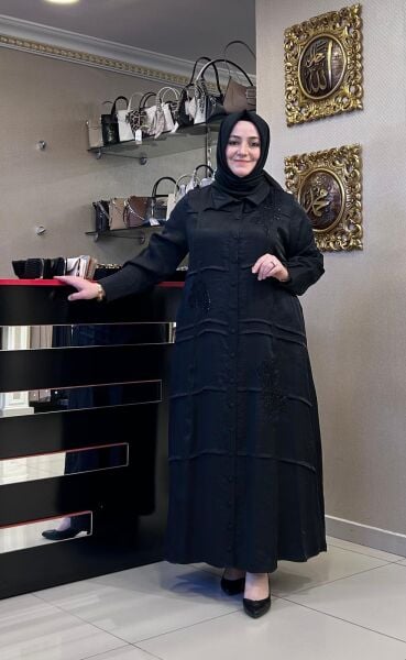 PUL İŞLEMELİ GÖMLEK YAKA ELBİSE /LISSMORE 