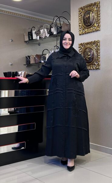 PUL İŞLEMELİ GÖMLEK YAKA ELBİSE /LISSMORE 