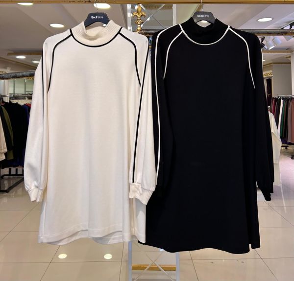 ÇİZGİ DTY. BALIKÇI YAKA TUNİK/SEÇİL