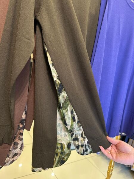 LEOPAR ŞİFON DTY. MERSERİZE TUNİK /TIĞTRİKO 