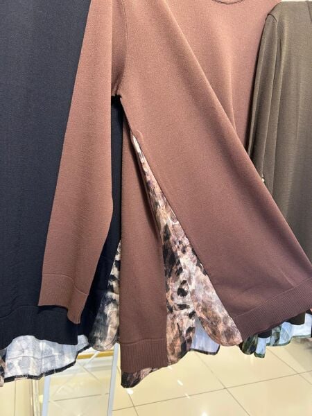 LEOPAR ŞİFON DTY. MERSERİZE TUNİK /TIĞTRİKO 